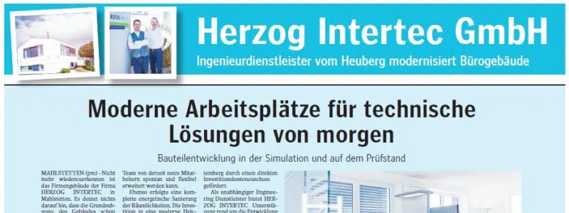 Herzog Intertec GmbH modrnisiert Bürogebäude